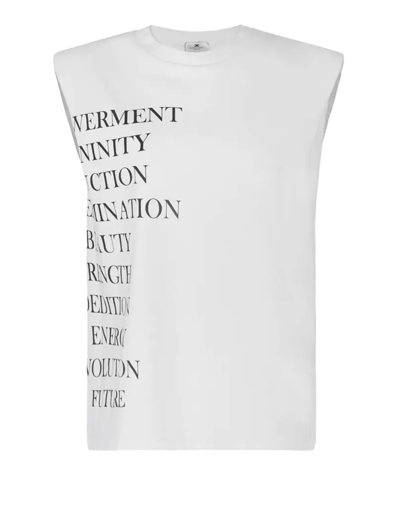 t-shirt elisabetta franchi da donna - gesso Avorio