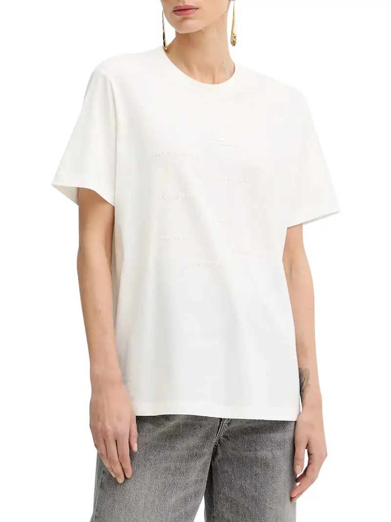 t-shirt elisabetta franchi da donna - gesso Avorio
