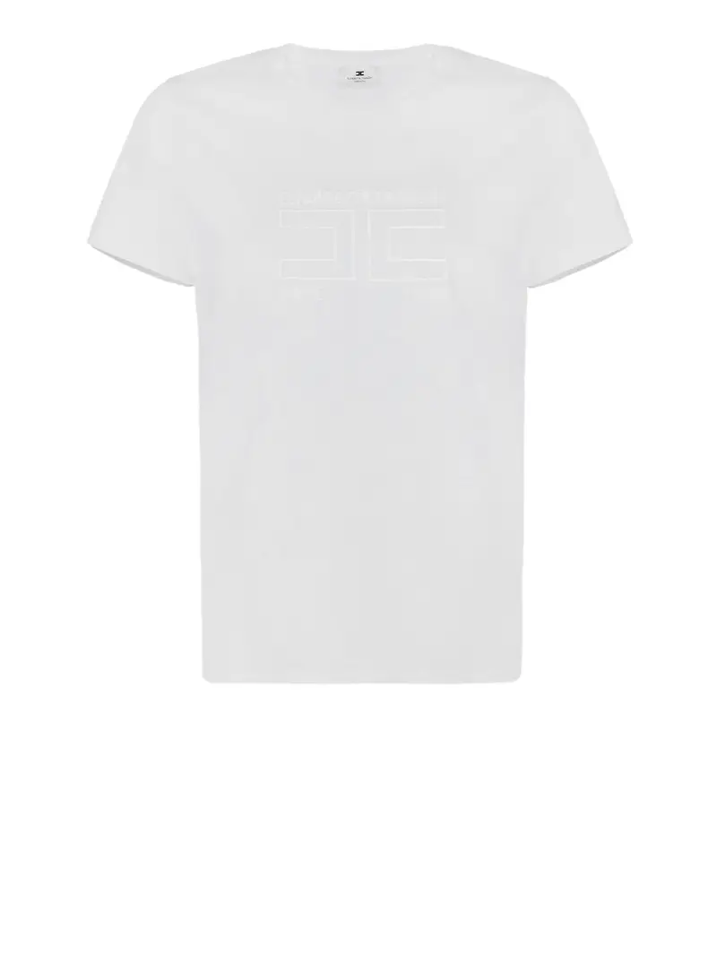 t-shirt elisabetta franchi da donna - gesso Avorio