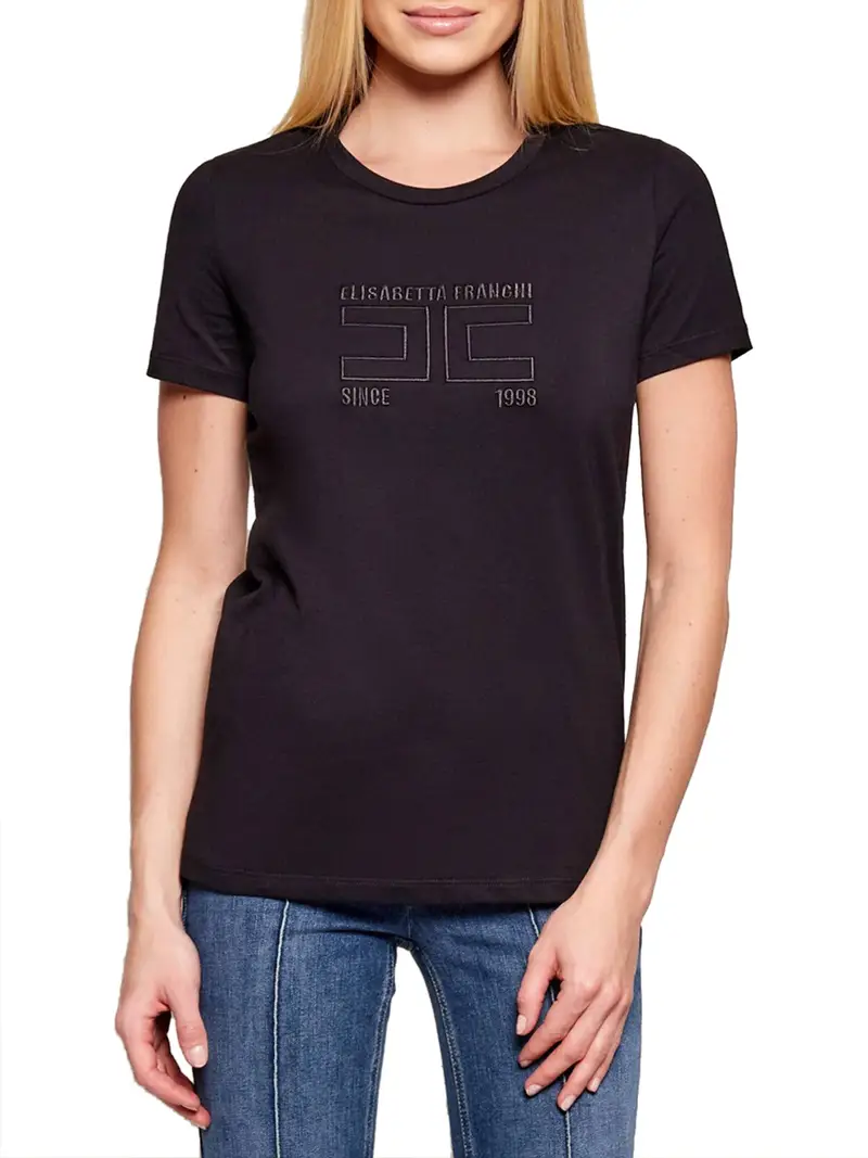t-shirt elisabetta franchi da donna - nero