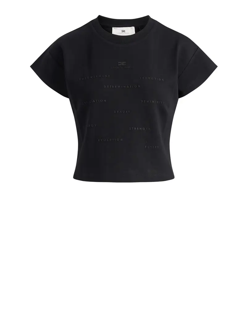 t-shirt elisabetta franchi da donna - nero