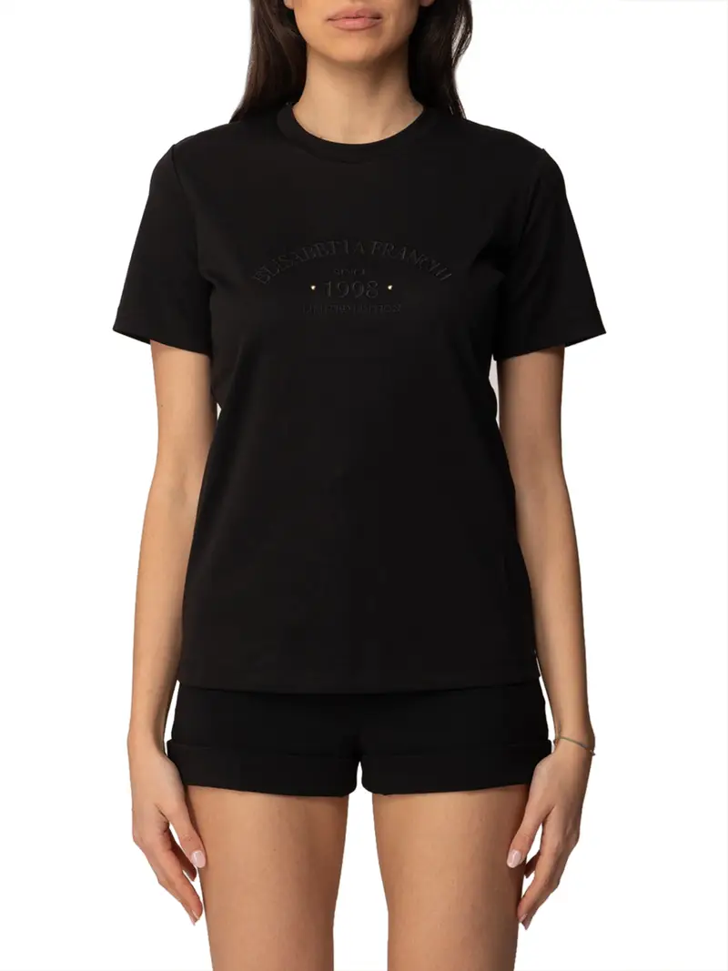 t-shirt elisabetta franchi da donna - nero