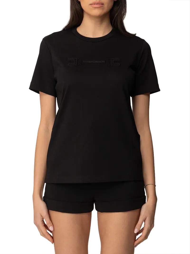 t-shirt elisabetta franchi da donna - nero