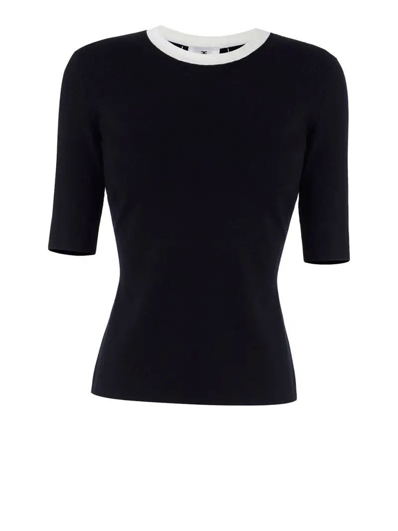 t-shirt elisabetta franchi da donna - nero burro