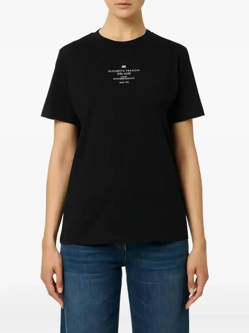 ELISABETTA FRANCHI T-shirt Nero 4216403 miniatura 2