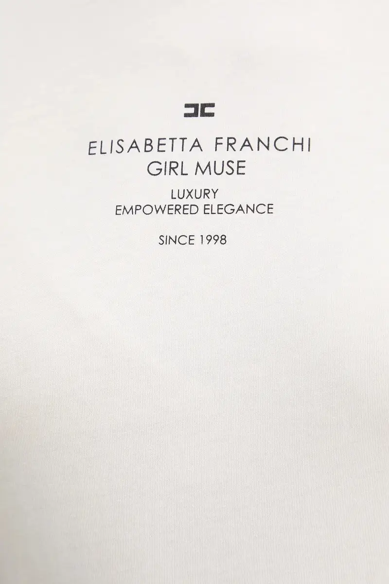 ELISABETTA FRANCHI T-shirt Donna Beige 3889409 miniatura 5