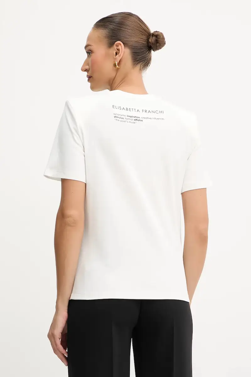 ELISABETTA FRANCHI T-shirt Donna Bianco 3889563 miniatura 3