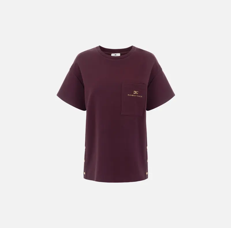 T-shirt in jersey pesante con taschino