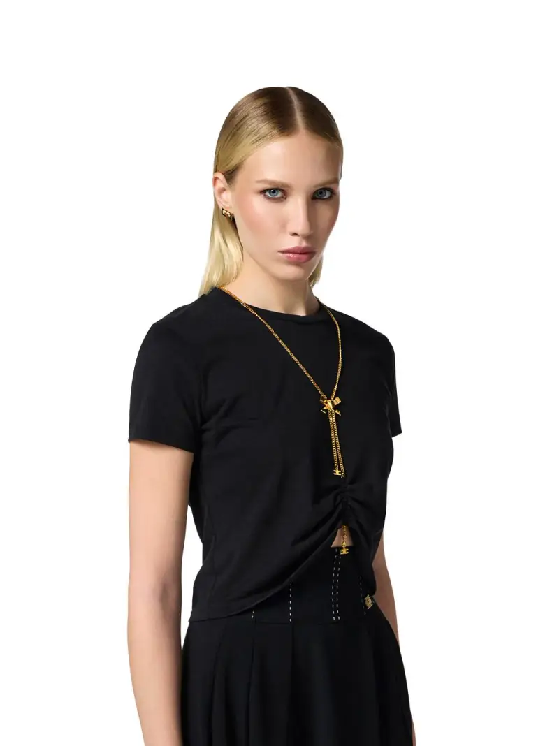 ELISABETTA FRANCHI T-shirt Nero 2533437 miniatura 2