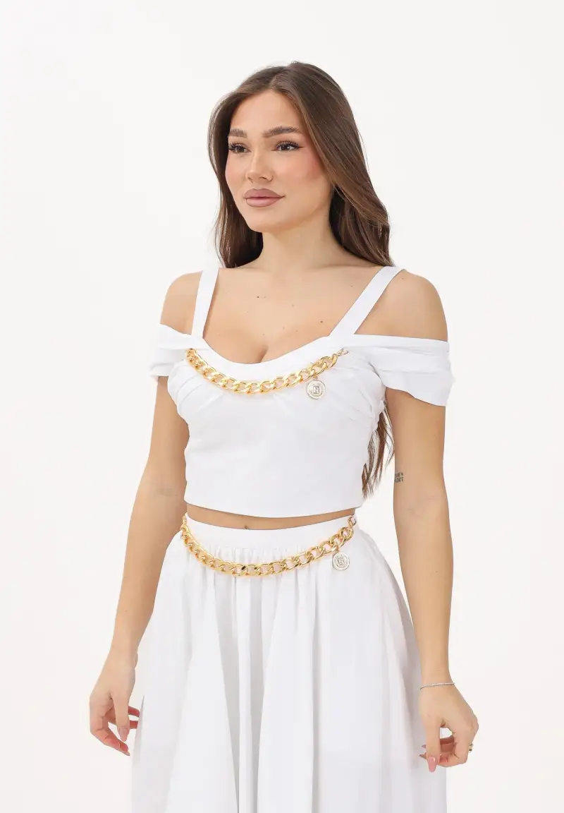 ELISABETTA FRANCHI Top Donna Bianco 4217122