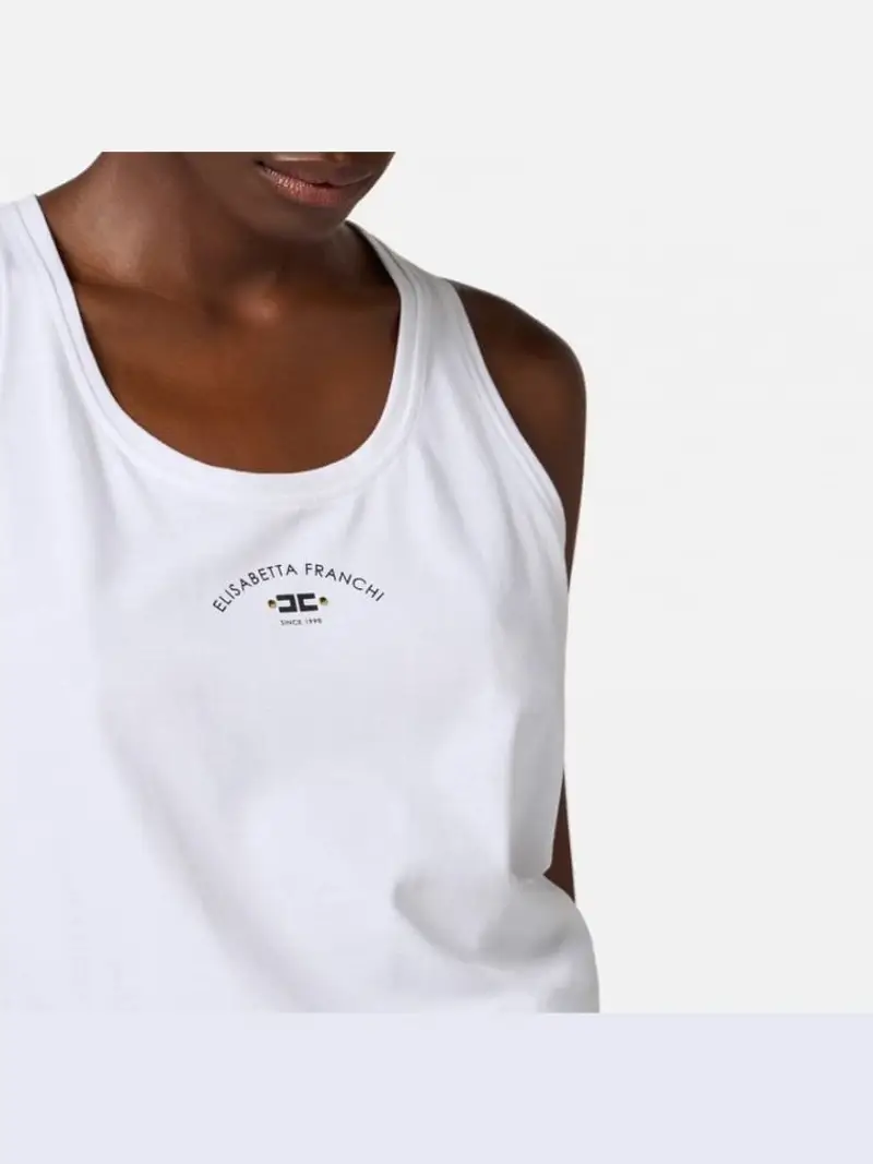 ELISABETTA FRANCHI Top Donna Bianco 2087269 miniatura 2