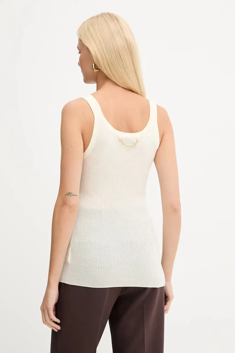 top con lana colore beige TK63B57E2 miniatura 3