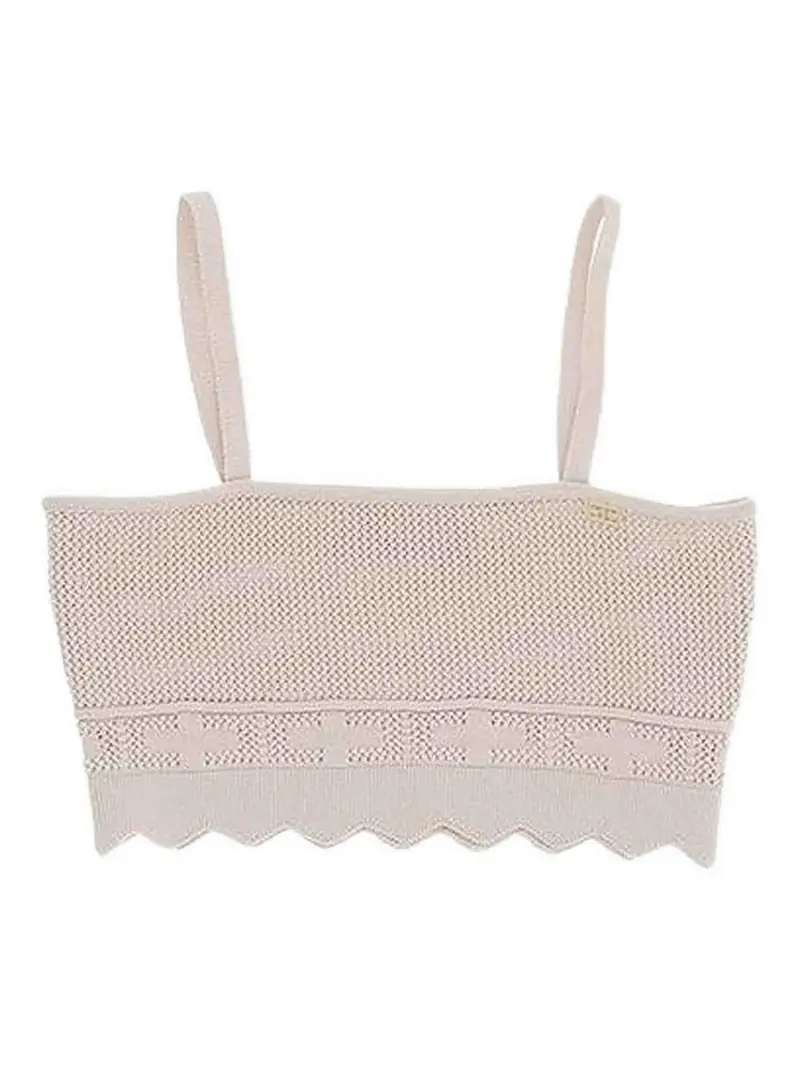 Top Crochet Color Carne E Neutri