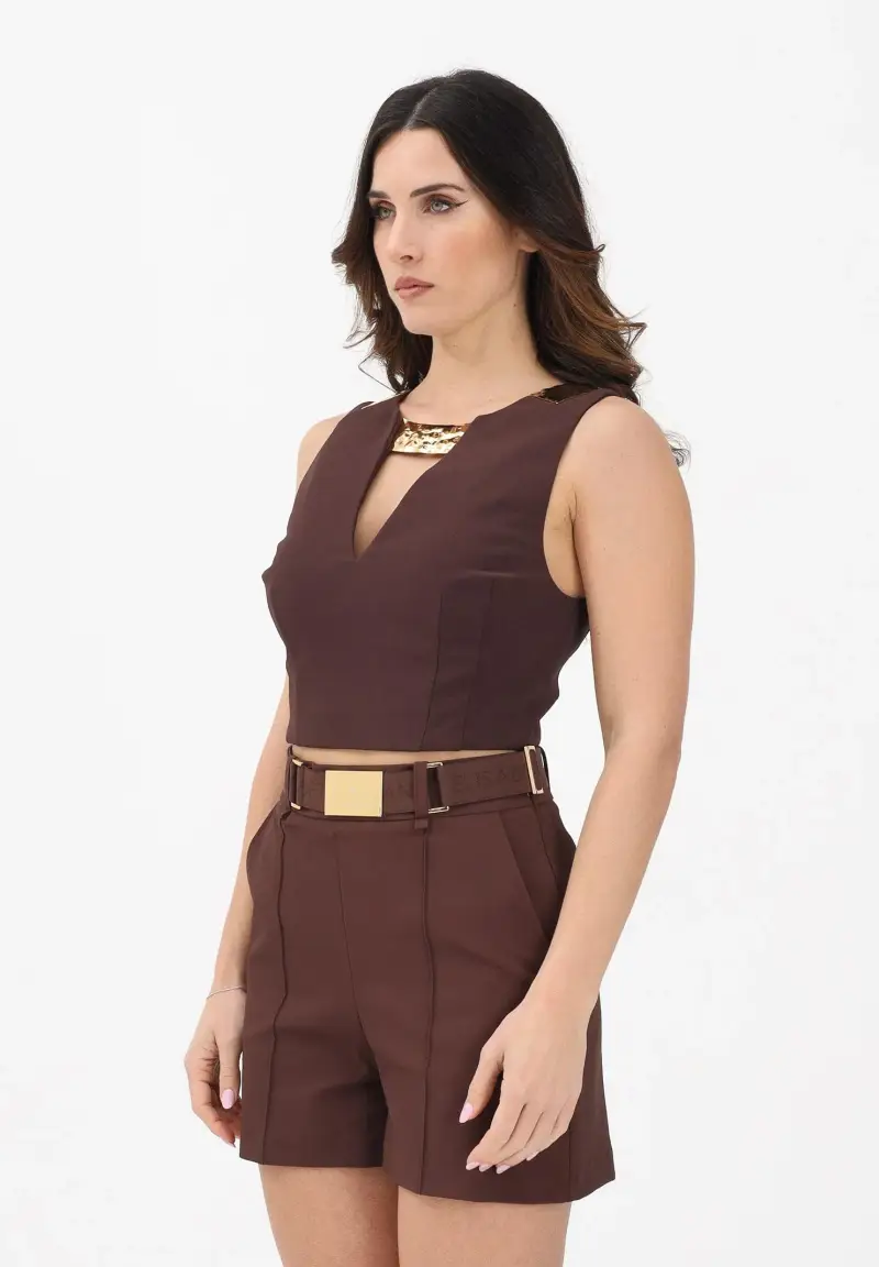 ELISABETTA FRANCHI Top Donna Marrone 4158327