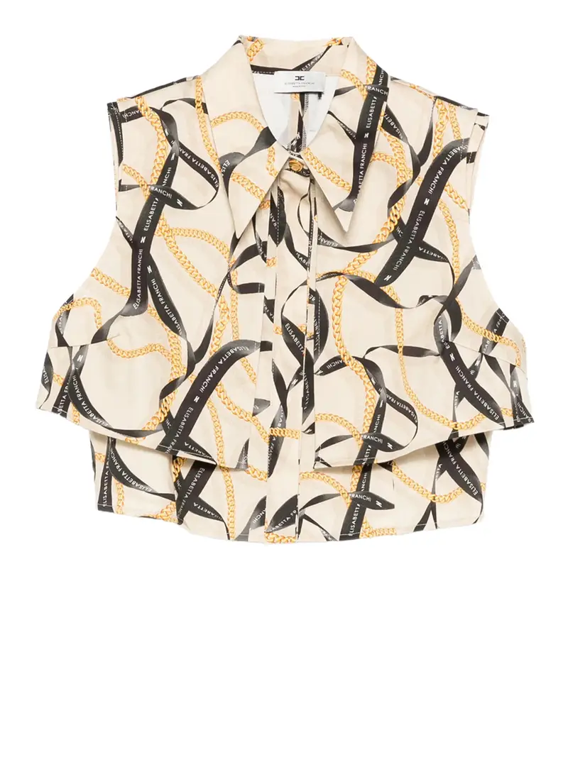 top elisabetta franchi da donna - crema Avorio