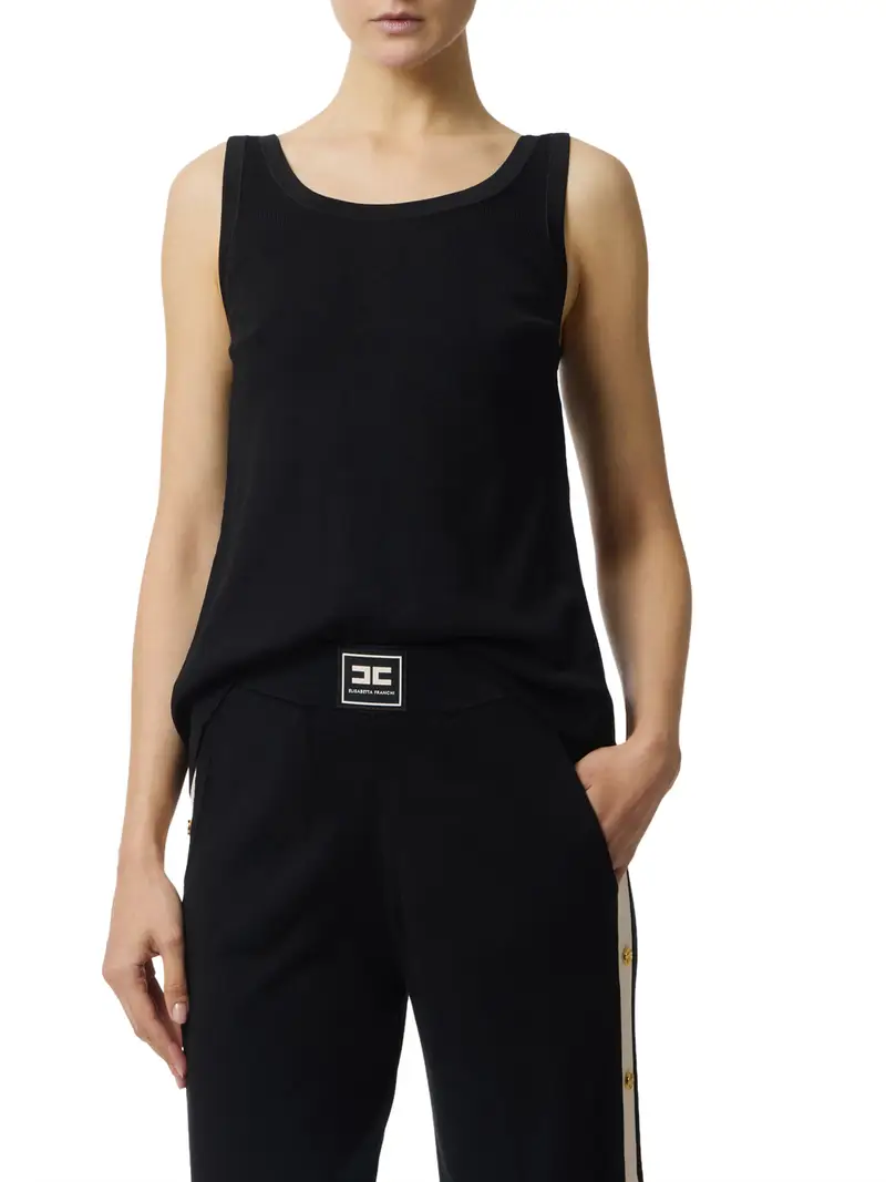 top elisabetta franchi da donna - nero burro