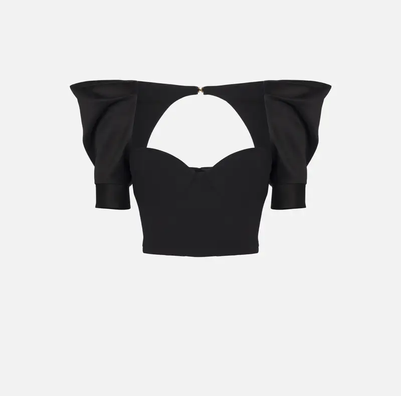 Top in crêpe e duchesse