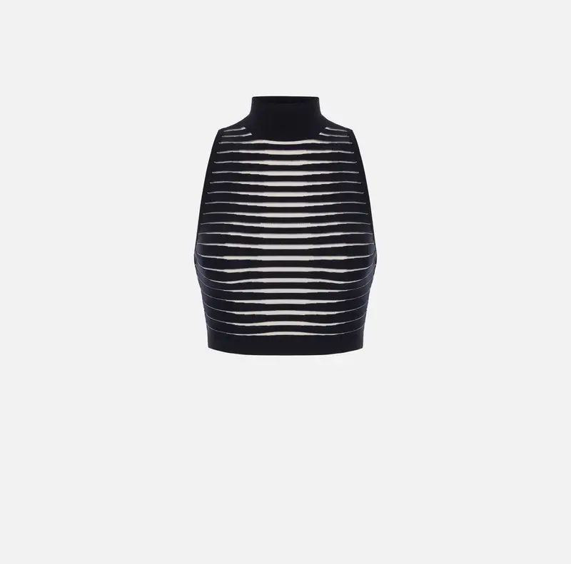 Top in maglia a righe dégradé