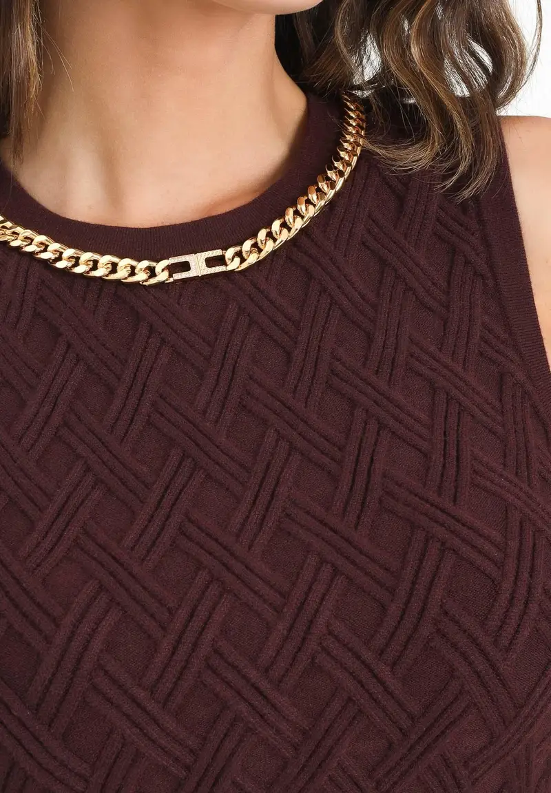 ELISABETTA FRANCHI Top Donna Bordeaux 1284964 miniatura 2