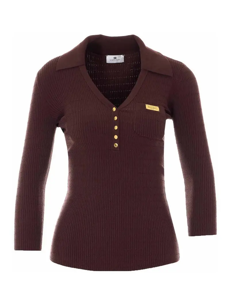 Elisabetta Franchi Top marrone