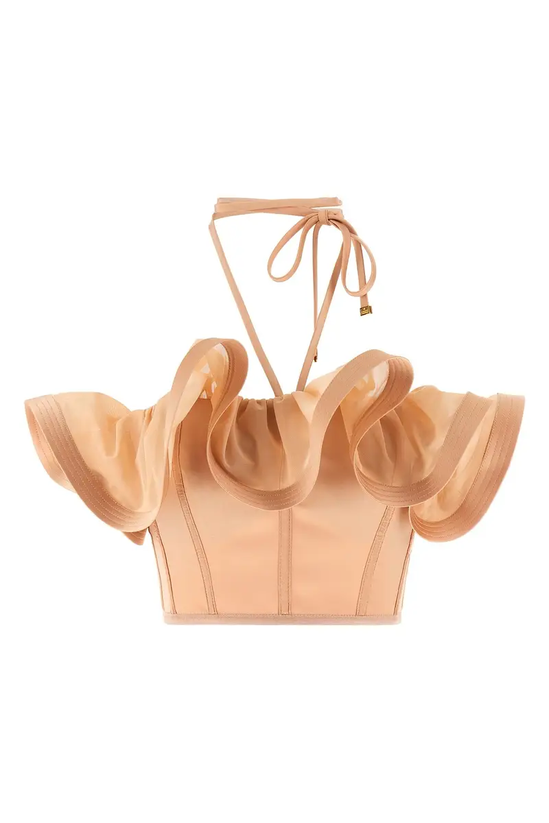 Top Maxi Ruches Rosa