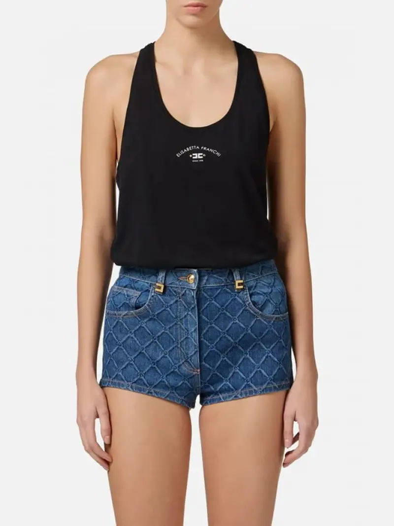 ELISABETTA FRANCHI Top Donna Nero 2089969