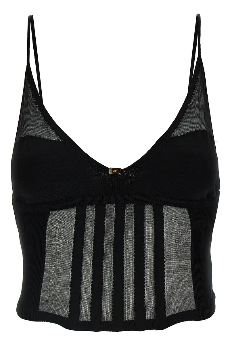 Top Trasparenze Nero