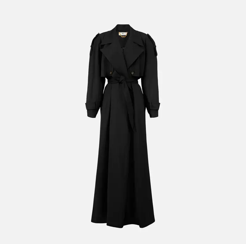 Trench in gabardina fluida