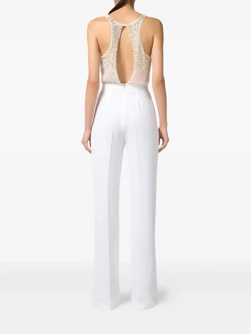 Tuta Intera Smanicata con Decorazione in Cristalli Avorio miniatura 3