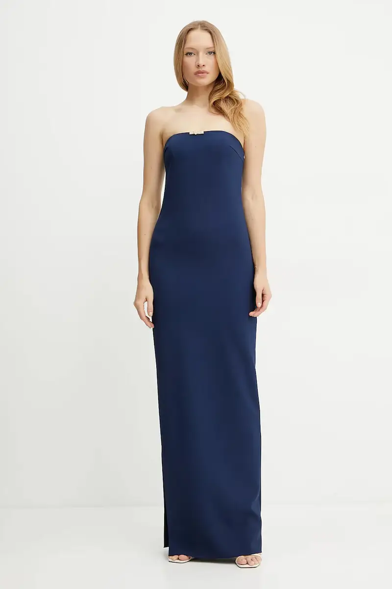 vestito colore blu navy ABR4652E2 miniatura 3