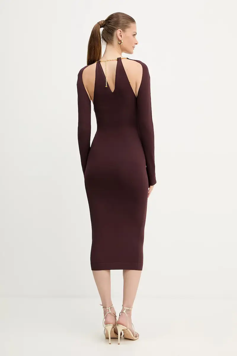 vestito colore granata AM11S56E2 miniatura 3