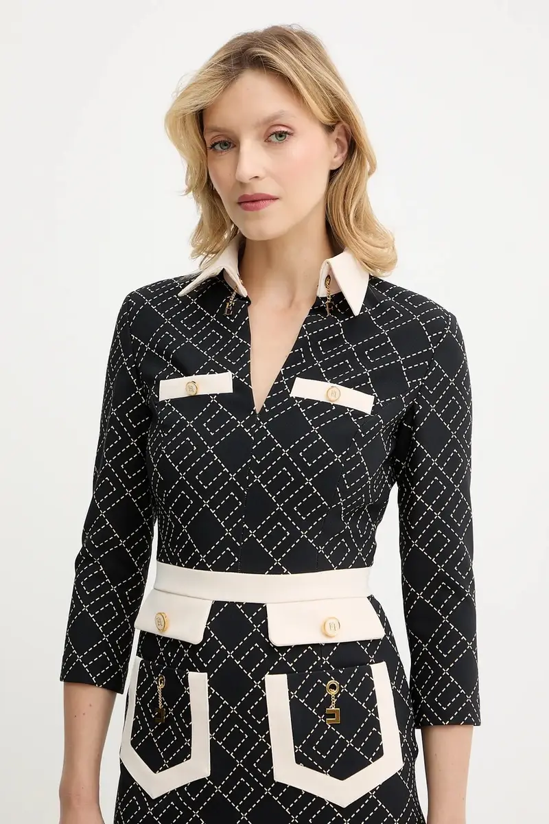 vestito colore nero ABS0156E2 miniatura 4