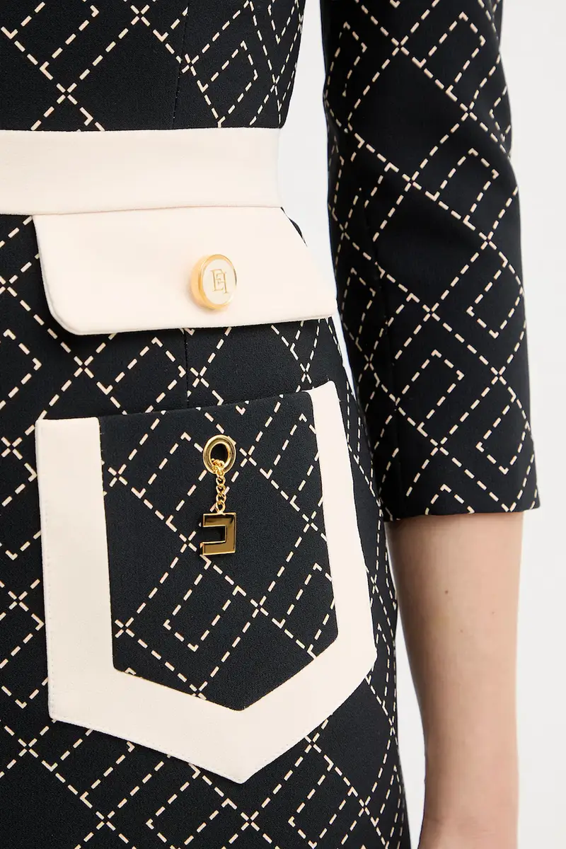 vestito colore nero ABS0156E2 miniatura 5