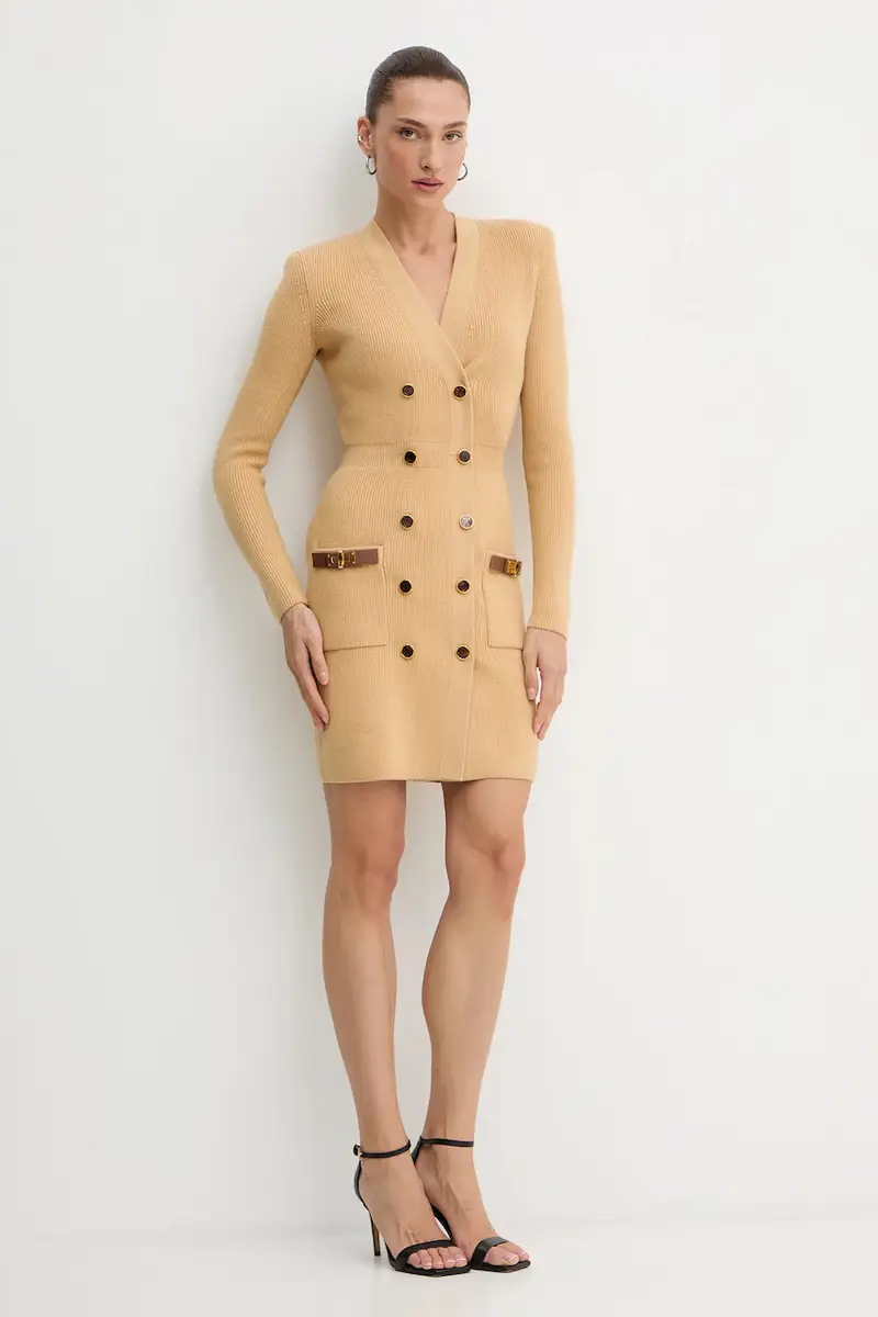 vestito con lana Beige miniatura 2