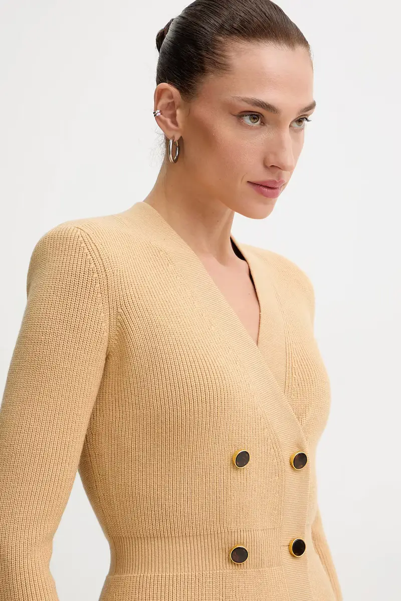 vestito con lana Beige miniatura 4