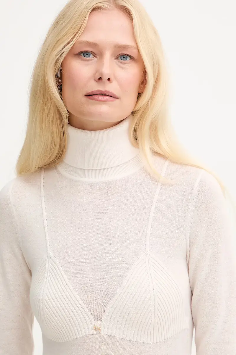 vestito con lana colore beige AM30S57E2 miniatura 4