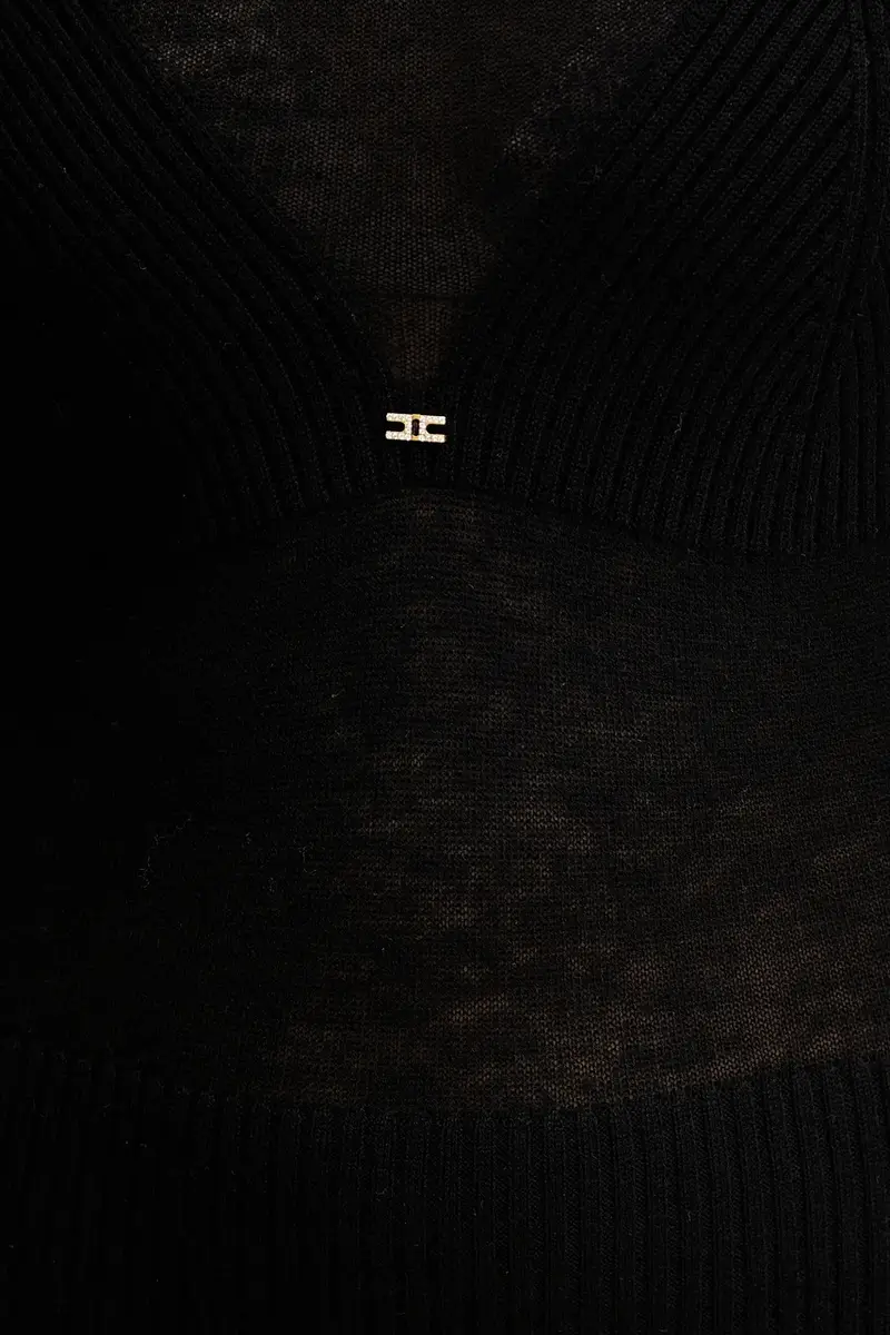 vestito con lana colore nero AM30S57E2 miniatura 5