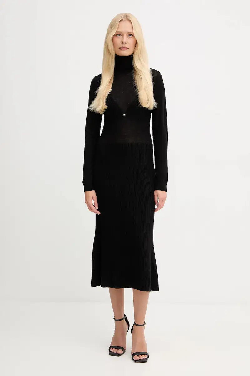 vestito con lana colore nero AM30S57E2