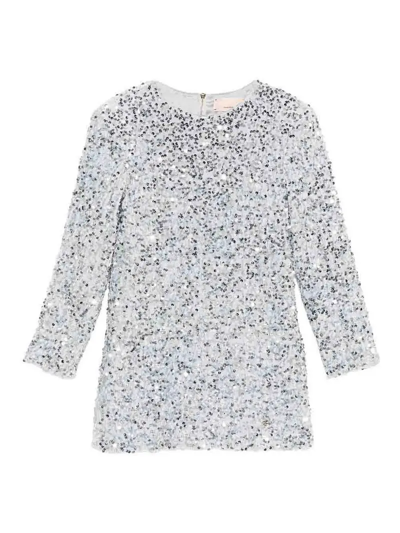 Vestito Con Paillettes Argento