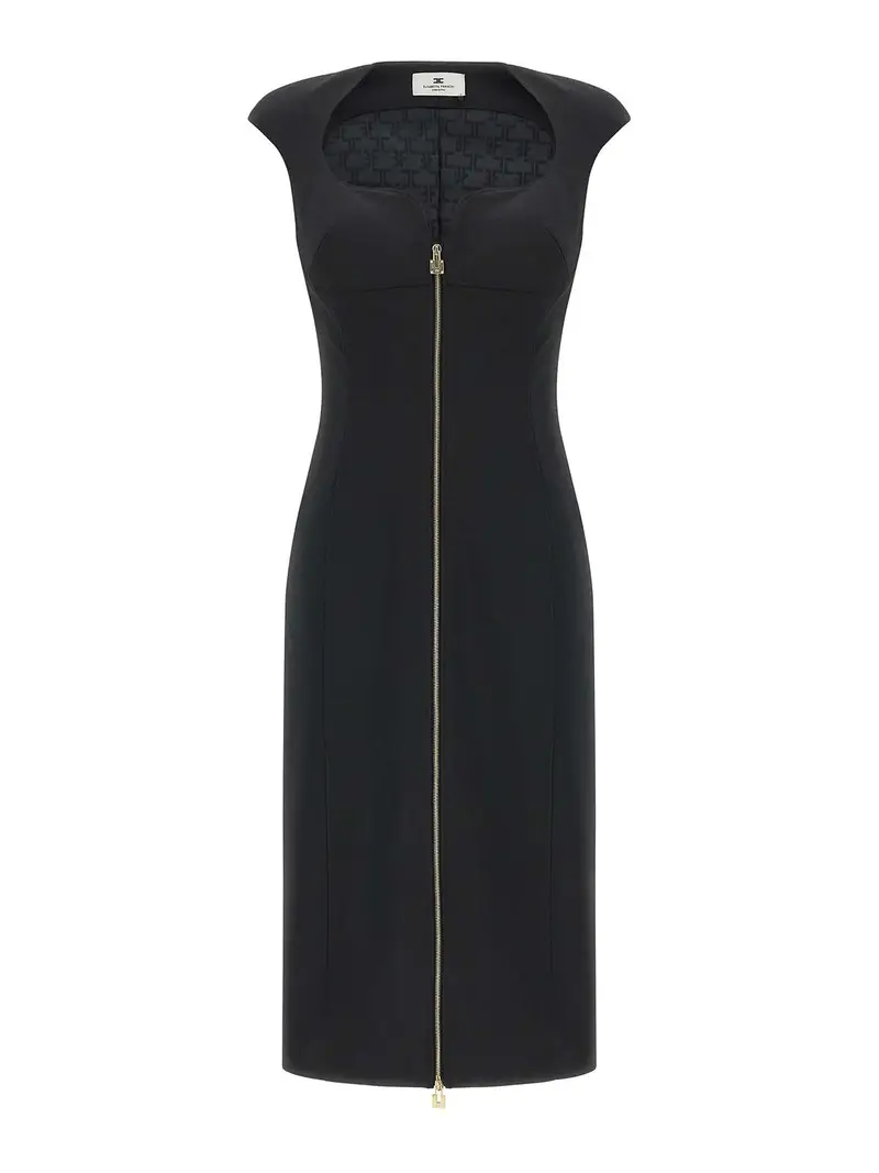 Vestito con scollo a forma di cuore Nero