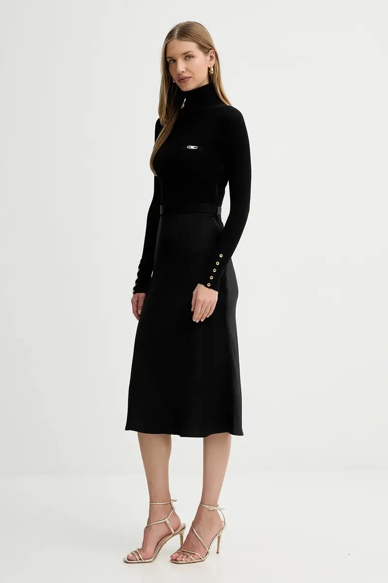 vestito con seta colore nero AM06B56E2 miniatura 2