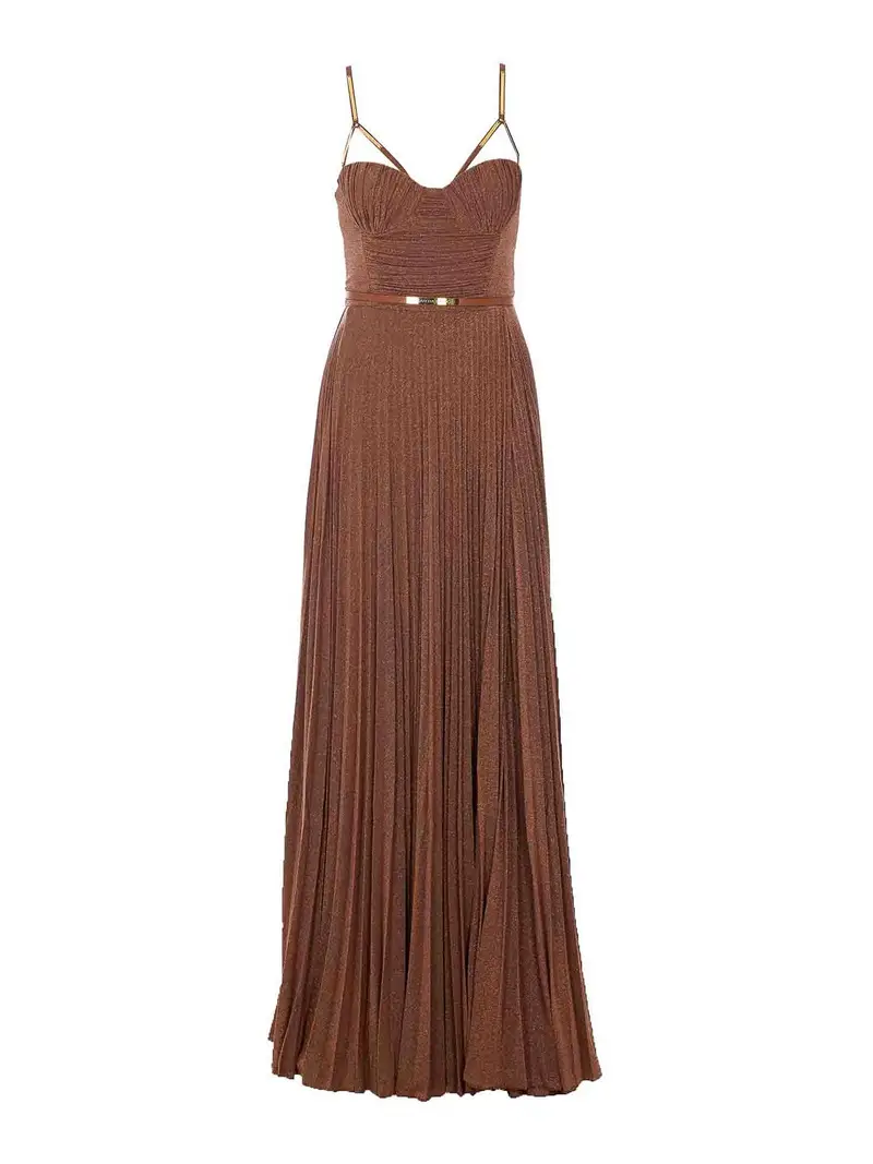 Vestito Cuoio Marrone