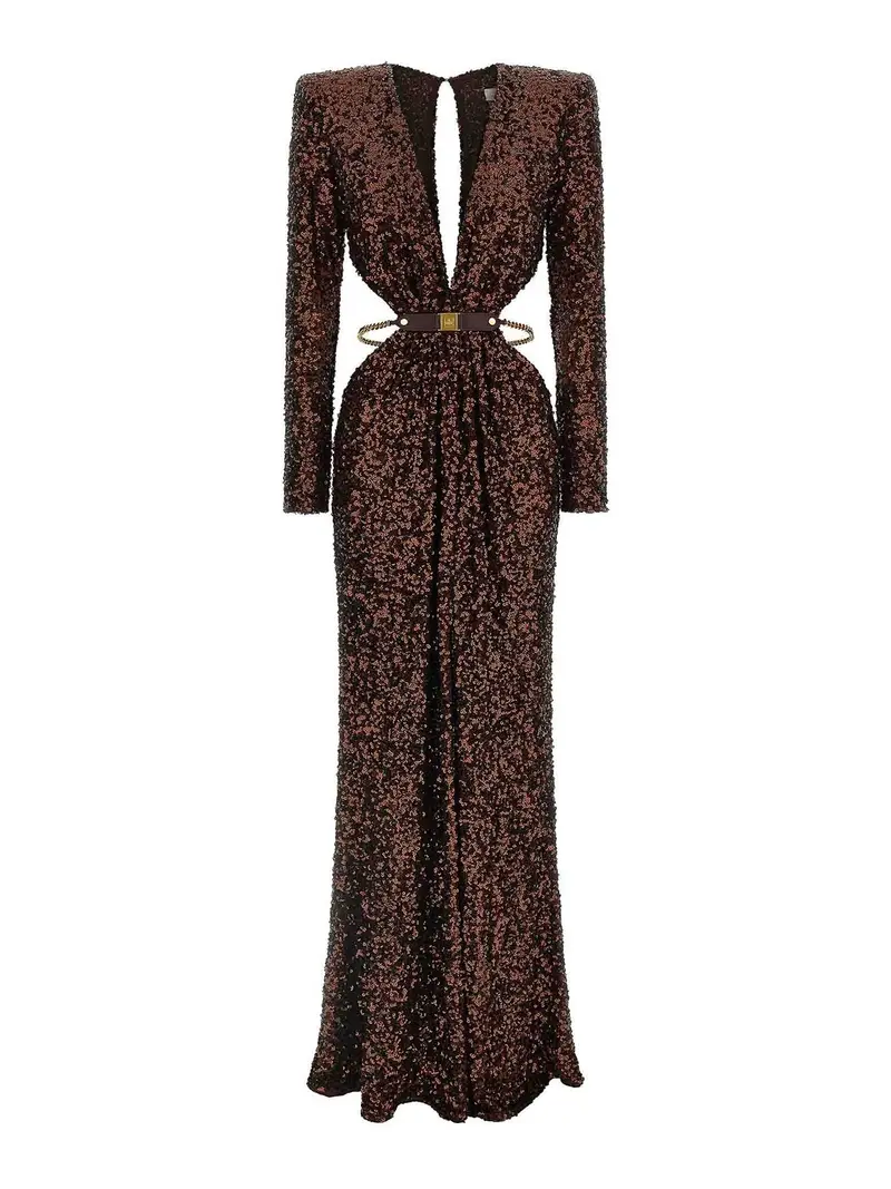 Vestito da tappeto rosso Marrone