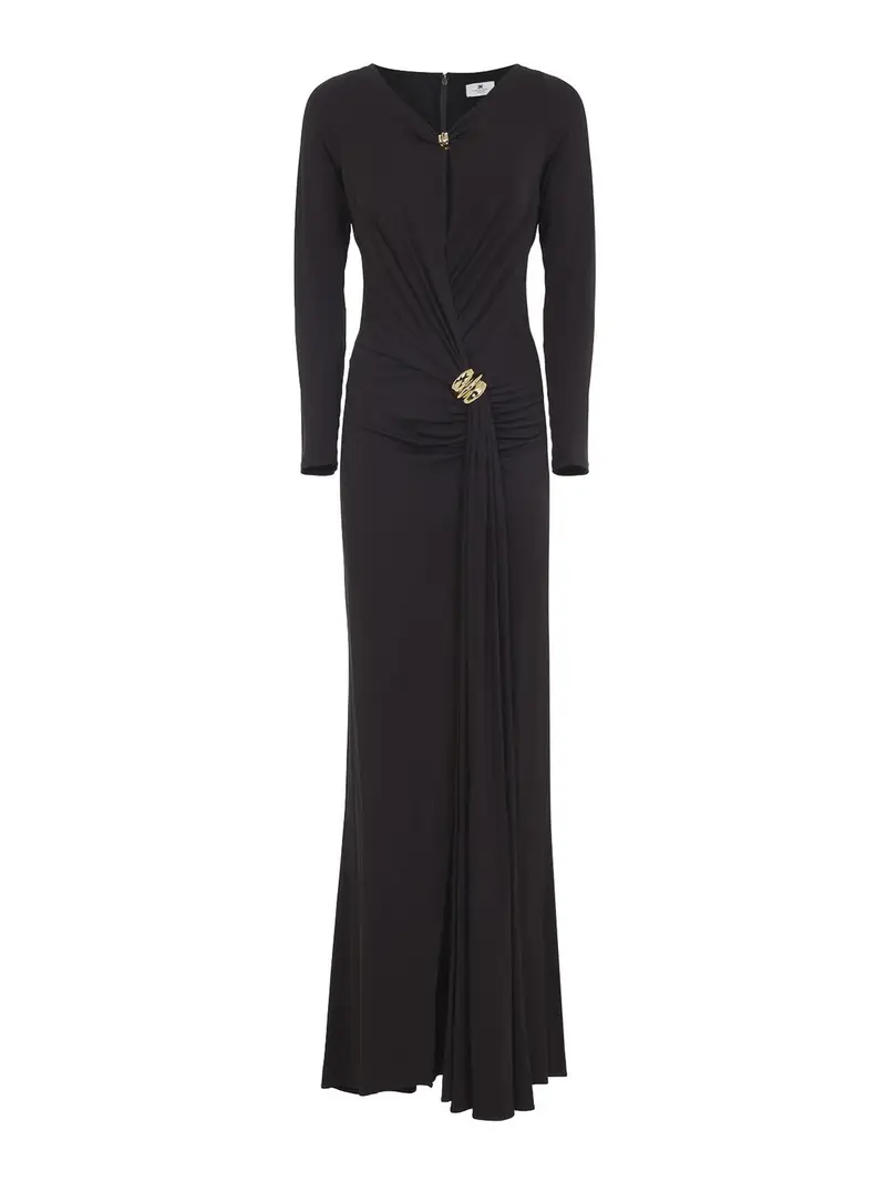 Vestito in jersey marrone