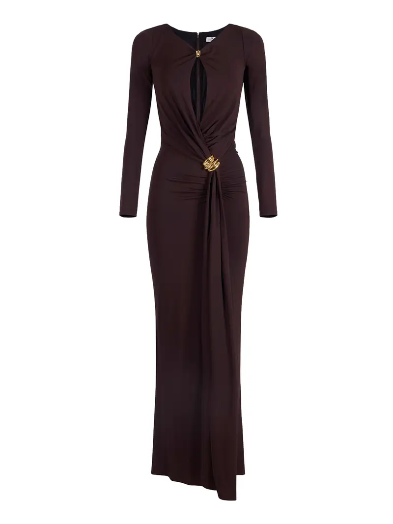 vestito longuette elisabetta franchi da donna - darkhocolate Marrone