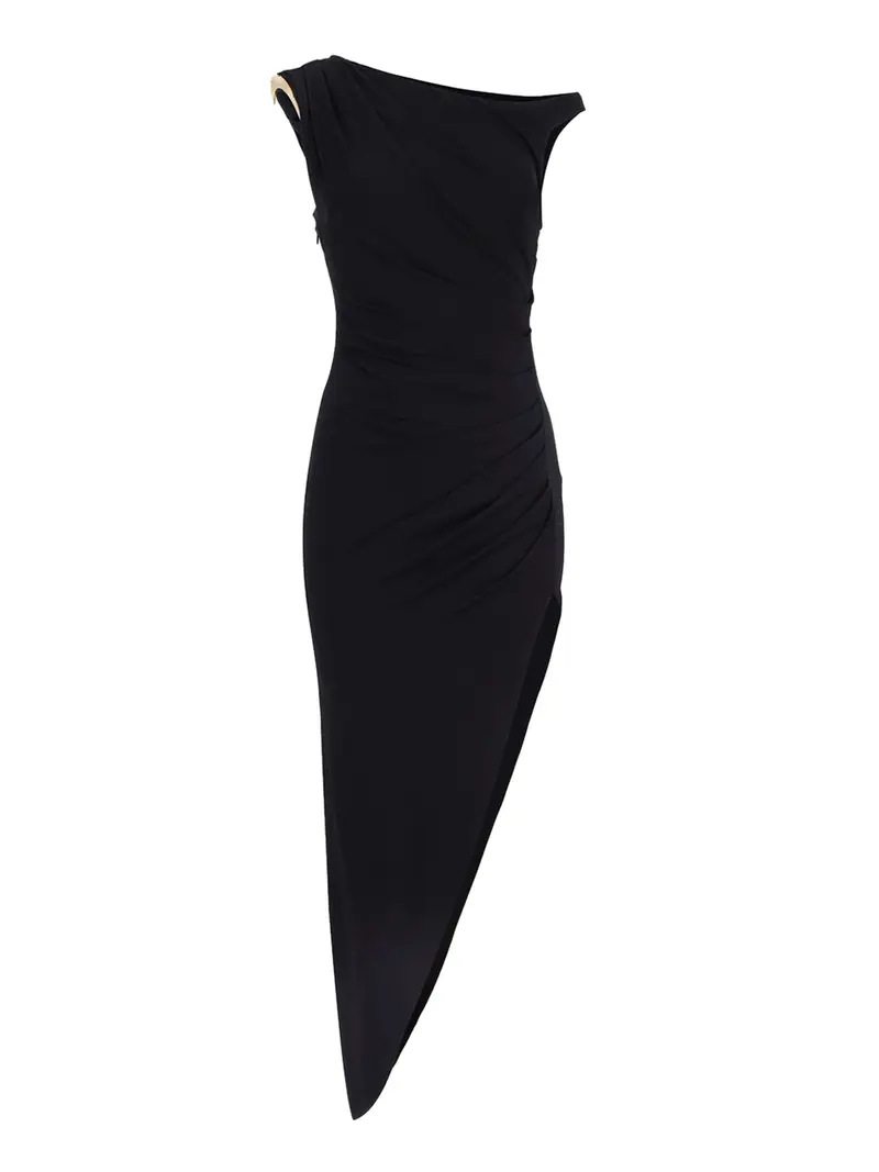 vestito midi elisabetta franchi da donna - nero