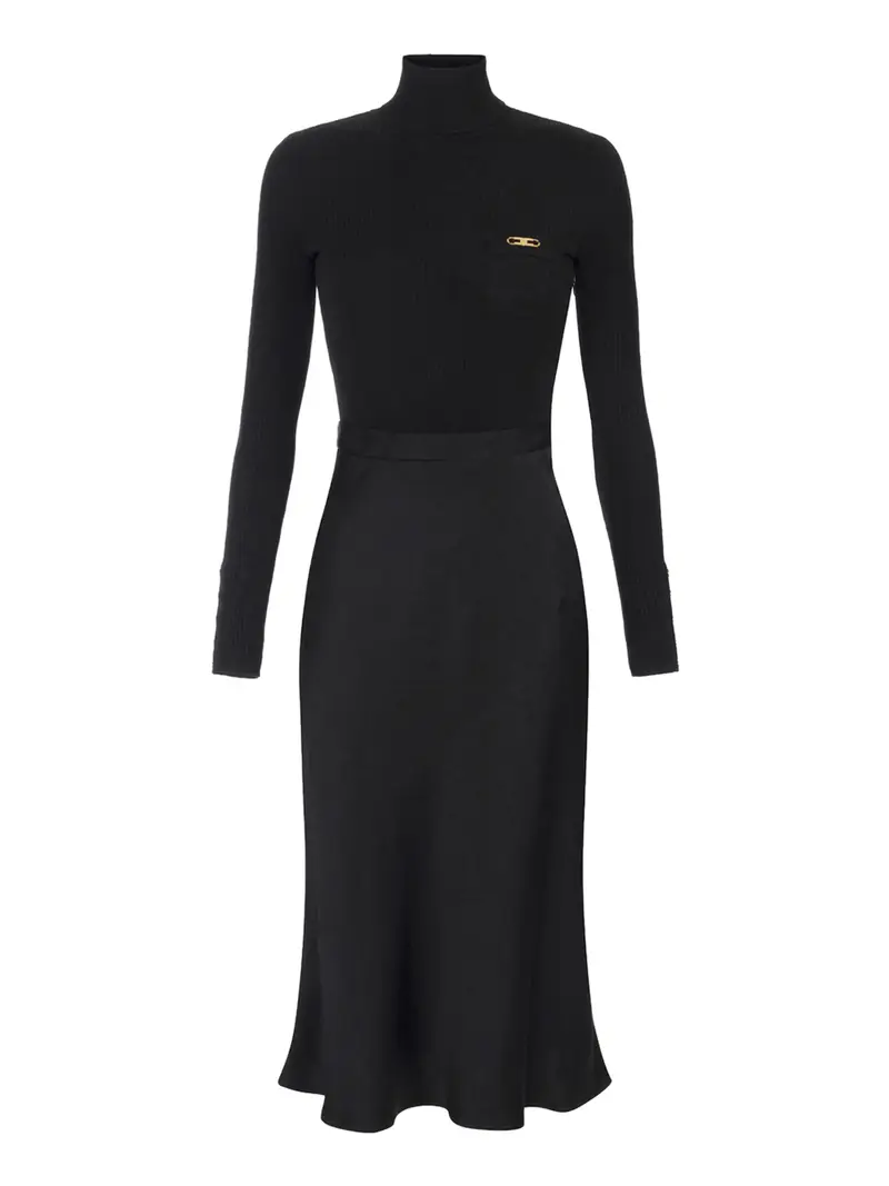 vestito midi elisabetta franchi da donna - nero