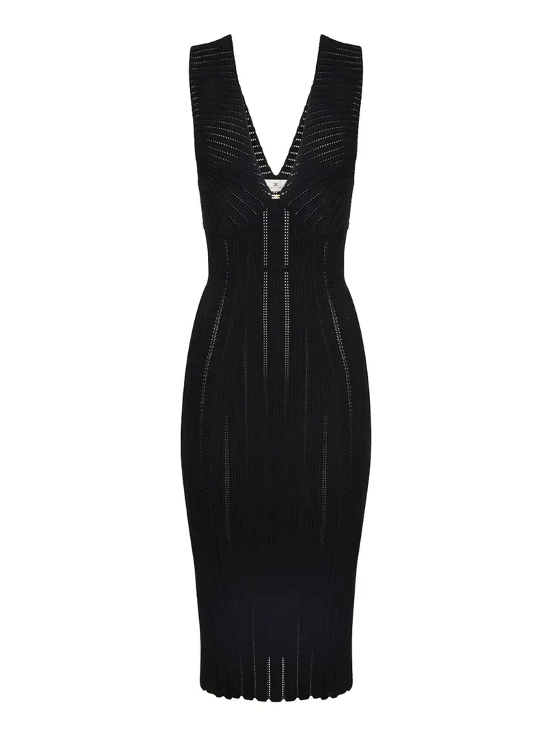 vestito midi elisabetta franchi da donna - nero