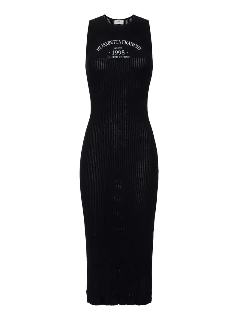 vestito midi elisabetta franchi da donna - nero