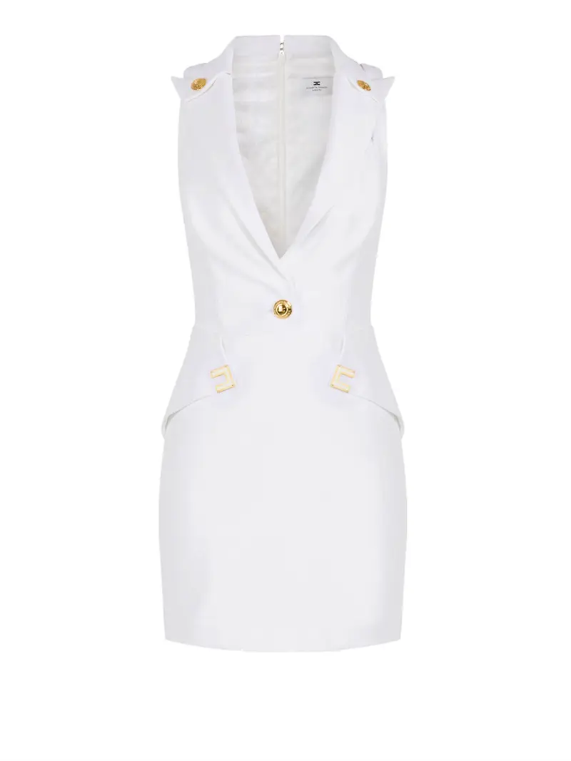 vestito mini elisabetta franchi da donna - avorio